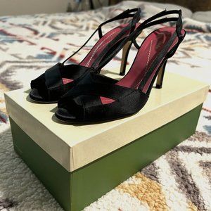 Kate Spade Black Satin Gwen Shoes